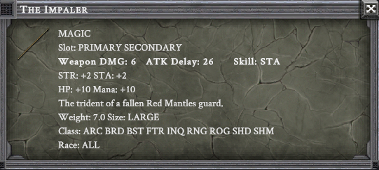 THE IMPALER item card